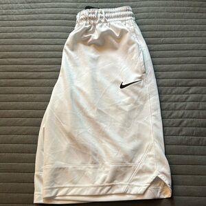 White Nike gym shorts